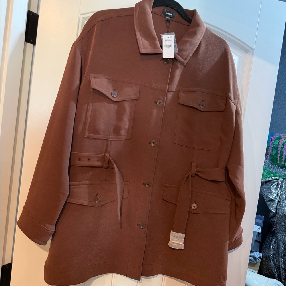 Express Belted Pocket Utility Jacket - Picture 9 of 12